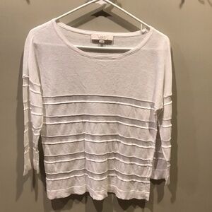 Loft Linen/ Rayon Sweater/Coverup White Med